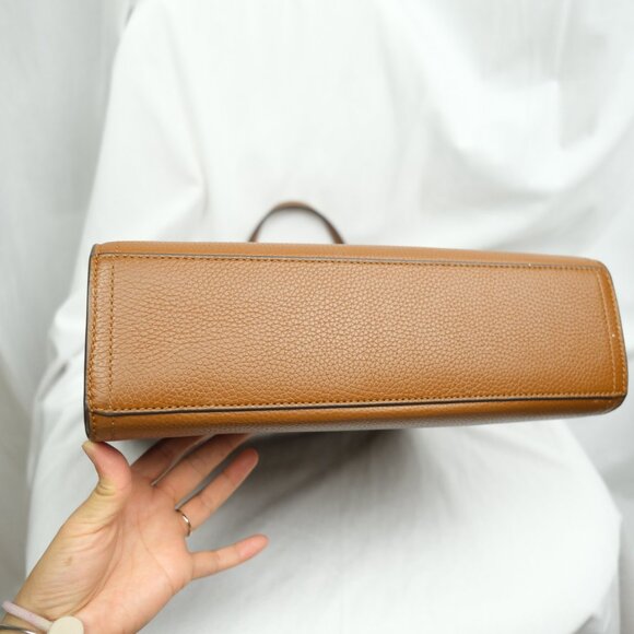 Tory Burch Women's Blake Pebbled Leather Shopping Tote Shoulder Bag - Picture 6 of 9